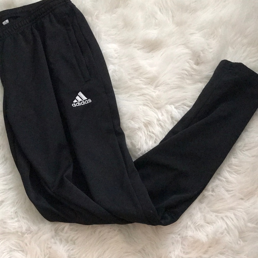 never worn black adidas joggers